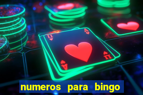 numeros para bingo de 1 a 90